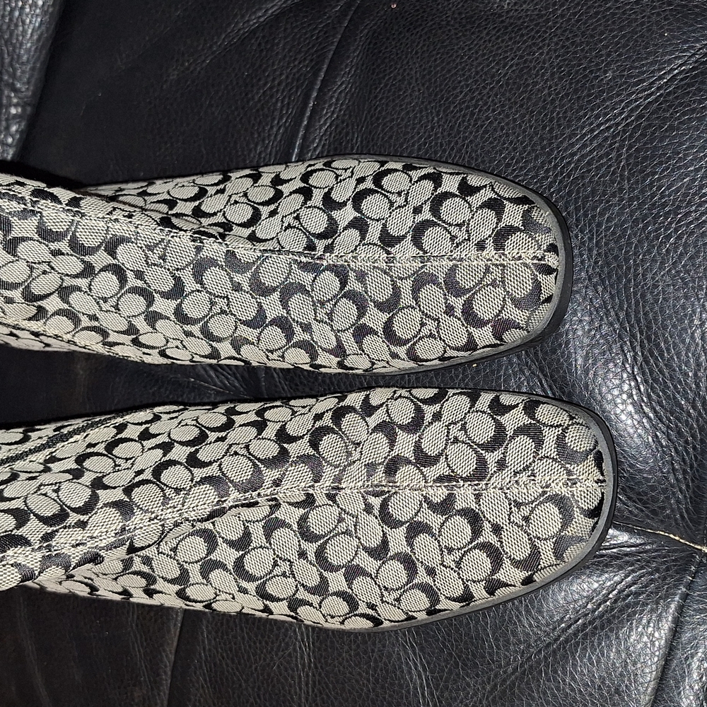 Coach Women's Black and White Patterned Shoes